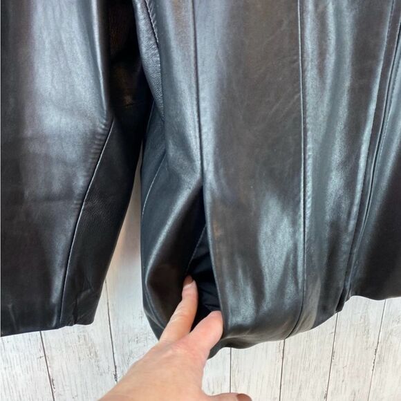 Avanti Genuine Leather Black Full Zip Stand Up Collar Jacket Women's Size XLarge - Picture 4 of 13